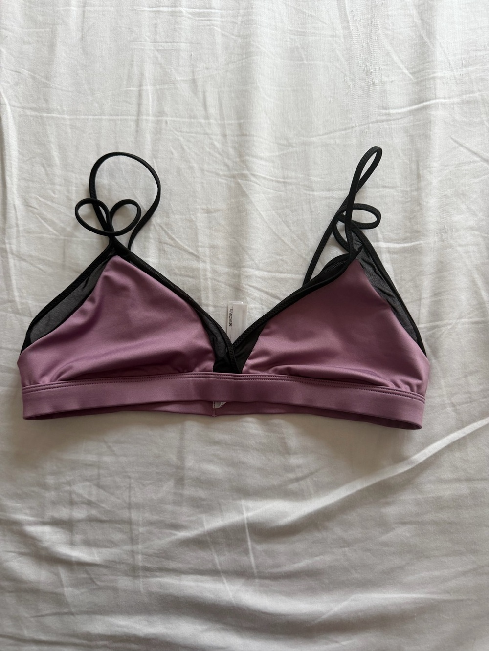 Victoria's Secret Mauve Triangle Bralette with Black Trim
